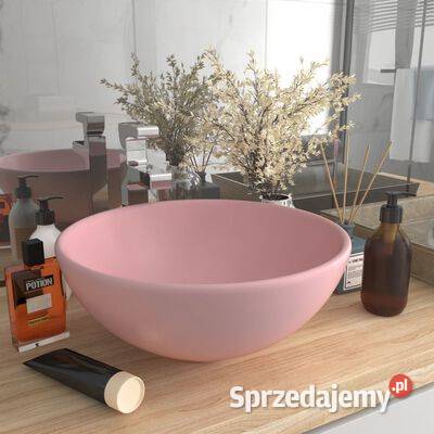 vidaXL Okrągła umywalka łazienkowa matowy róż Warszawa