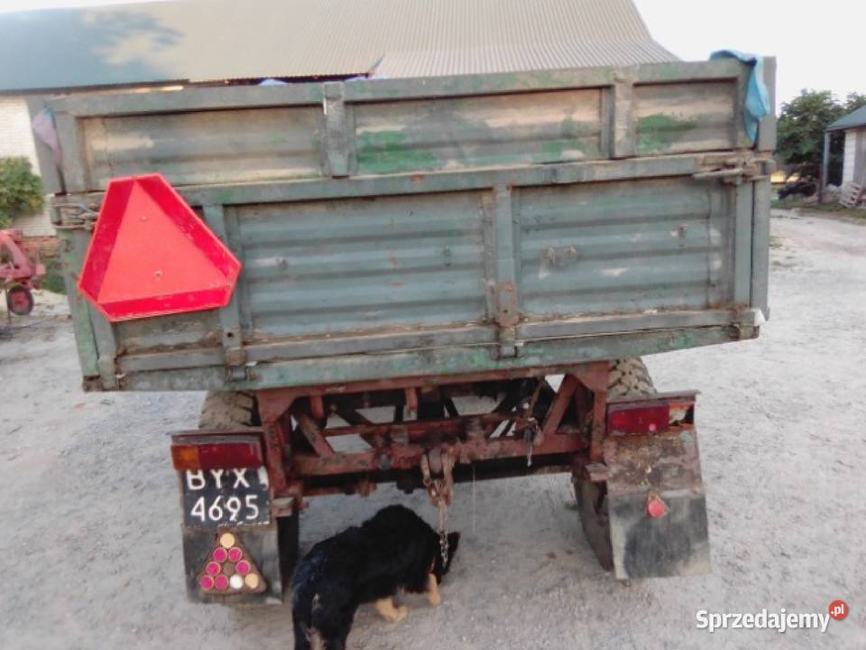 przyczepa rolnicza Sanok D3 3t 5ton wywrotka d44 nieuszkodzony Przyczepy rolnicze