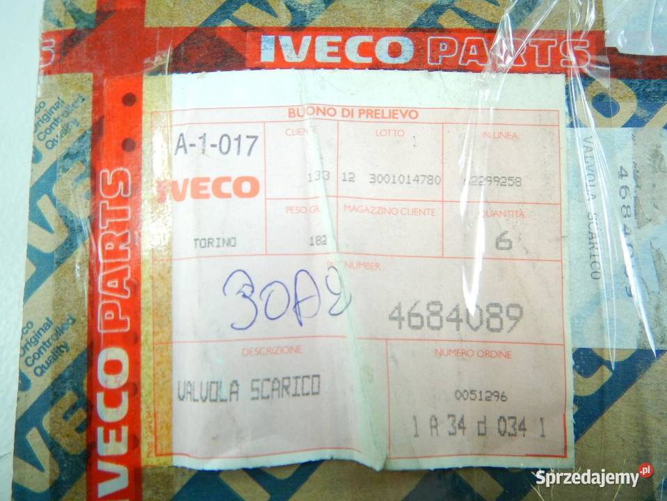 ZAWÓR WYDECHOWY IVECO FIAT 684 690 ORYGINAŁ ASO