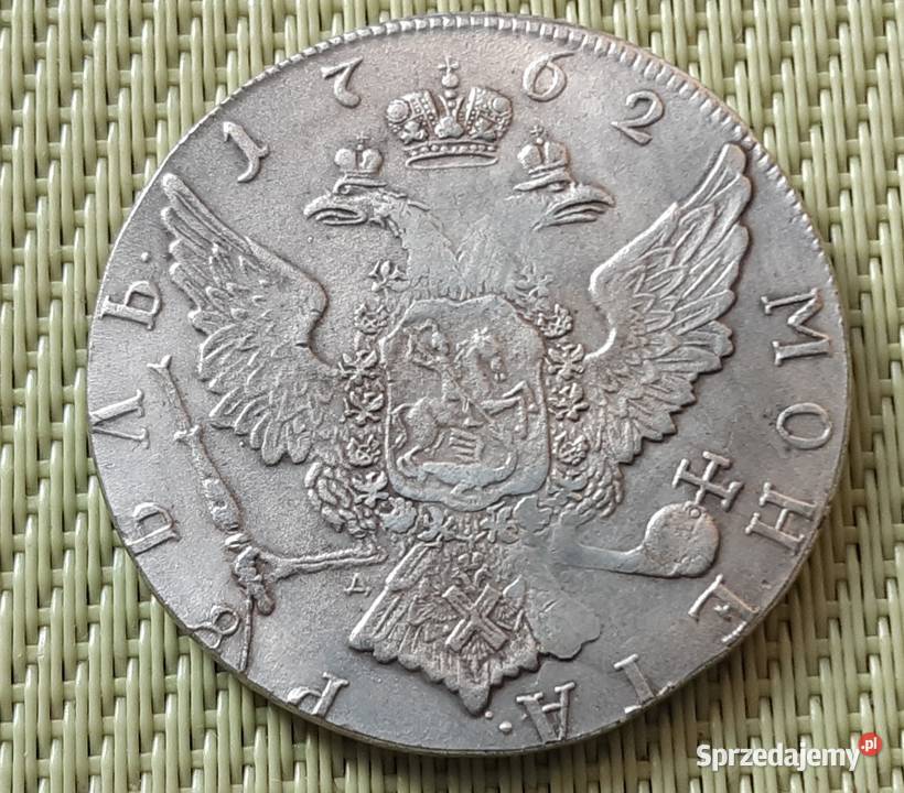 MonetaNumizmatKopia RUBEL 1762 r PIOTR III 30 Numizmatyka Pruszków