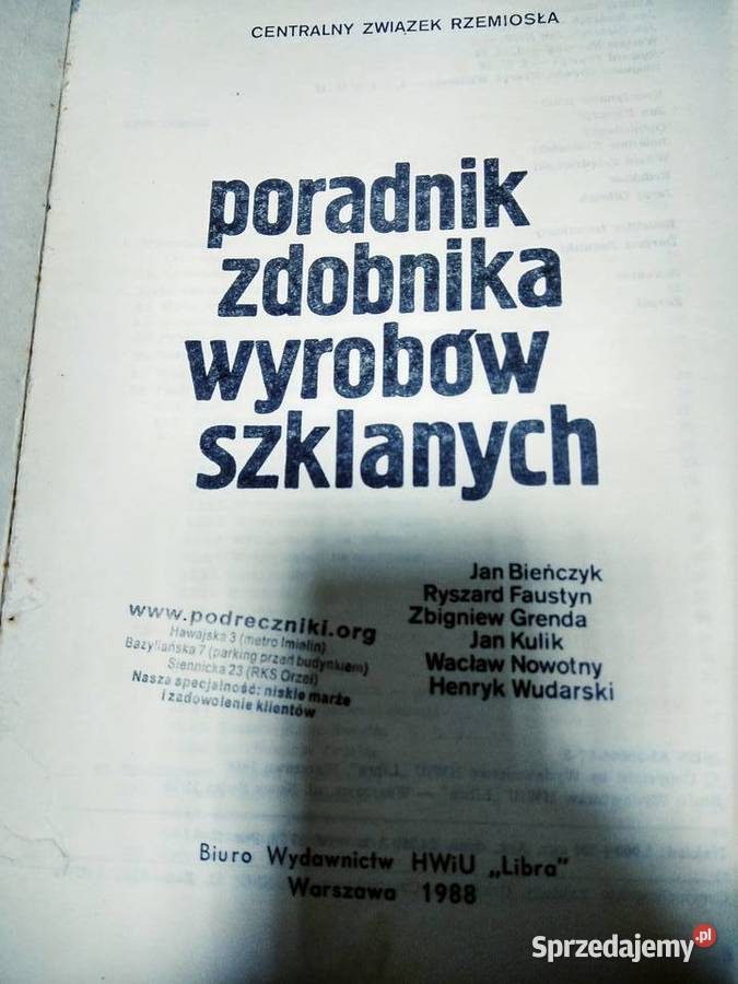 Poradnik zdobnika wyrobów szklanych zawodowe Warszawa