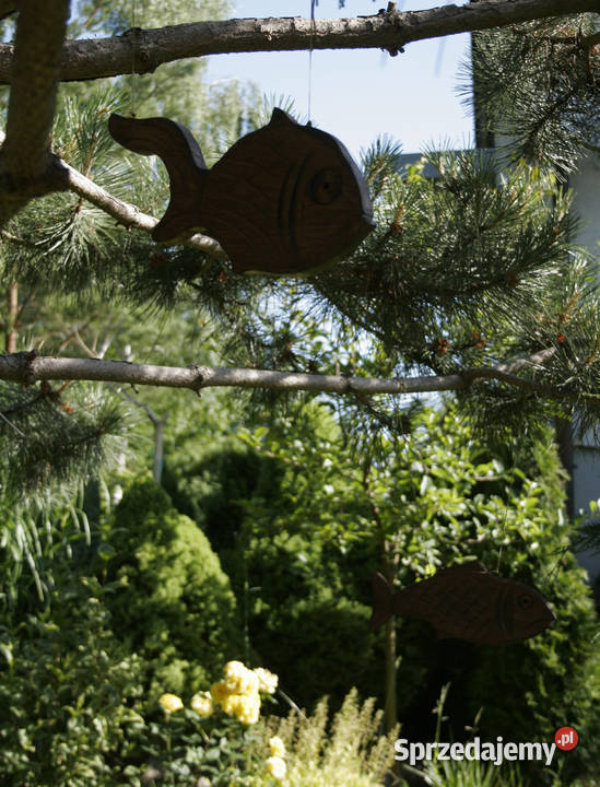 Ryby dekoracyja zawieszana na drzewo Drewniana Warszawa