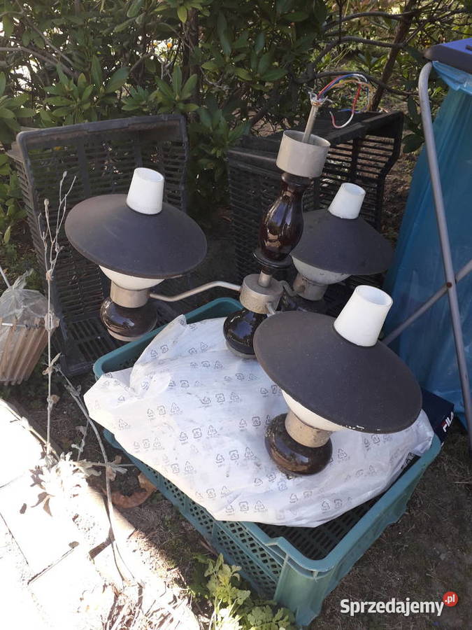 Żyrandol retro klosze