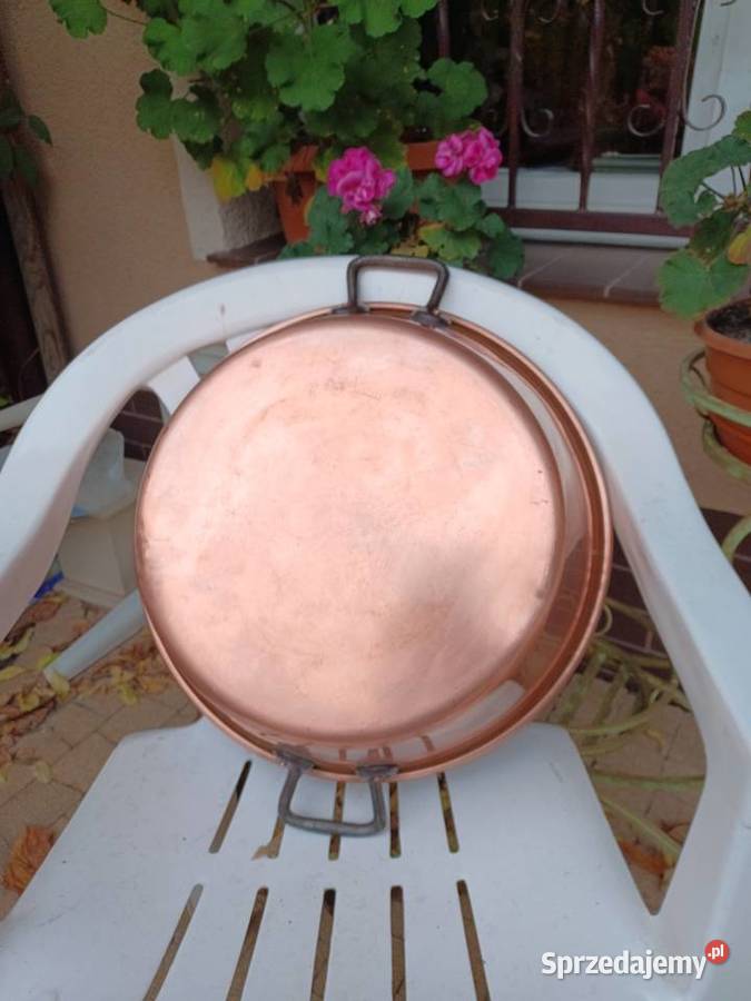 Piękna duża miedziana misa Poznań