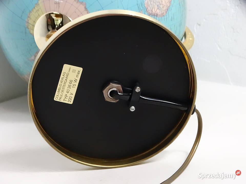 Stara podświetlana lampa globus vintage Columbus lubelskie Biłgoraj