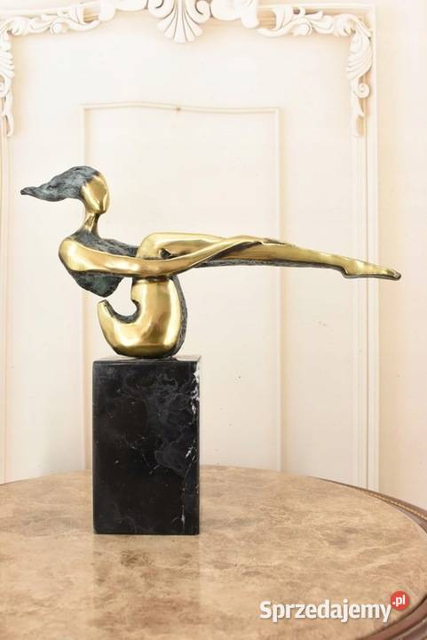 Nowoczesna Rzeźba Łgarska Kobieta Patyna Figura Kraków