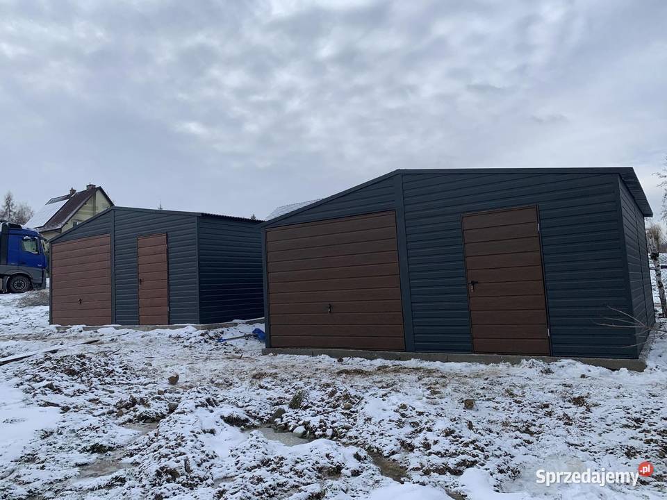 Garaże blaszane na każdy wymiar jednospadowe kujawsko-pomorskie Brodnica