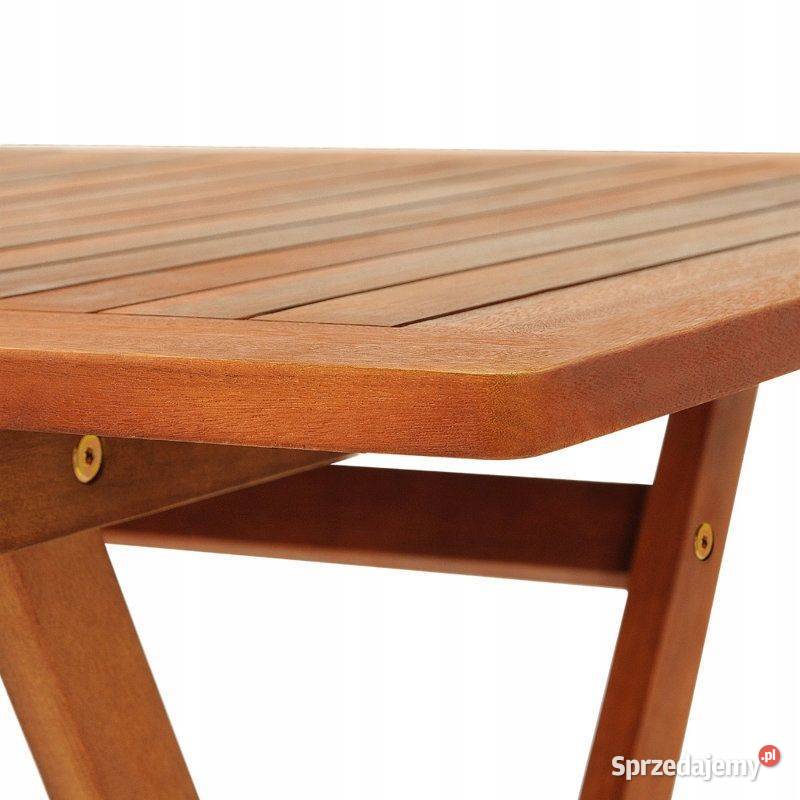 meble drewniane z akacji stół 4 krzesła akacja