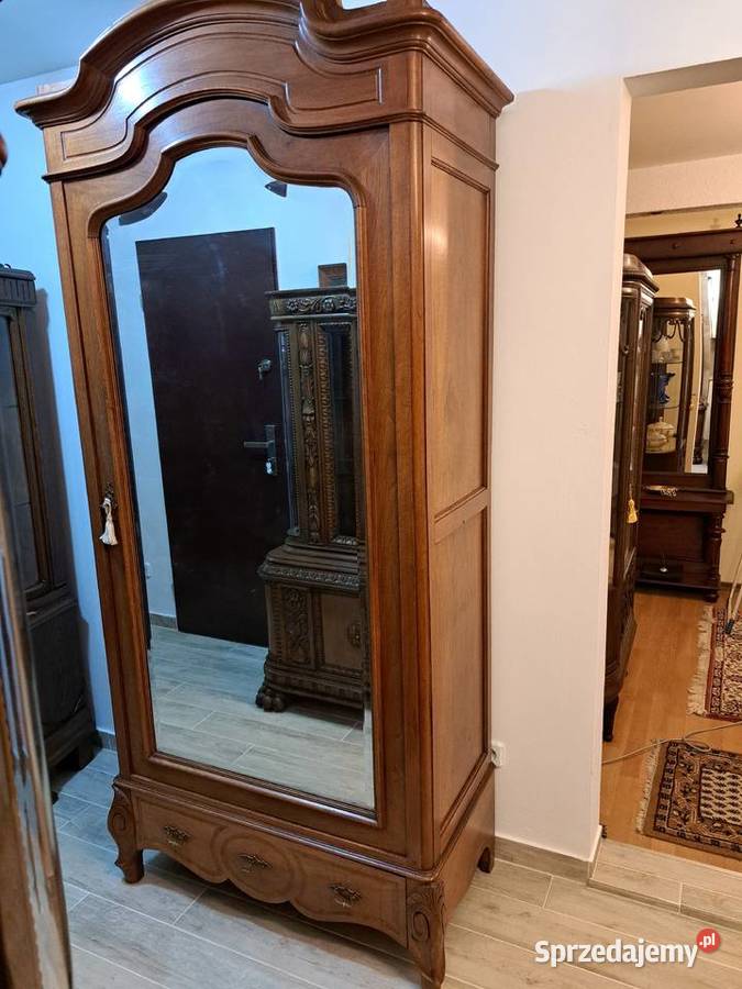 Szafa jednodrzwiowa z lustrem secesja Myślibórz