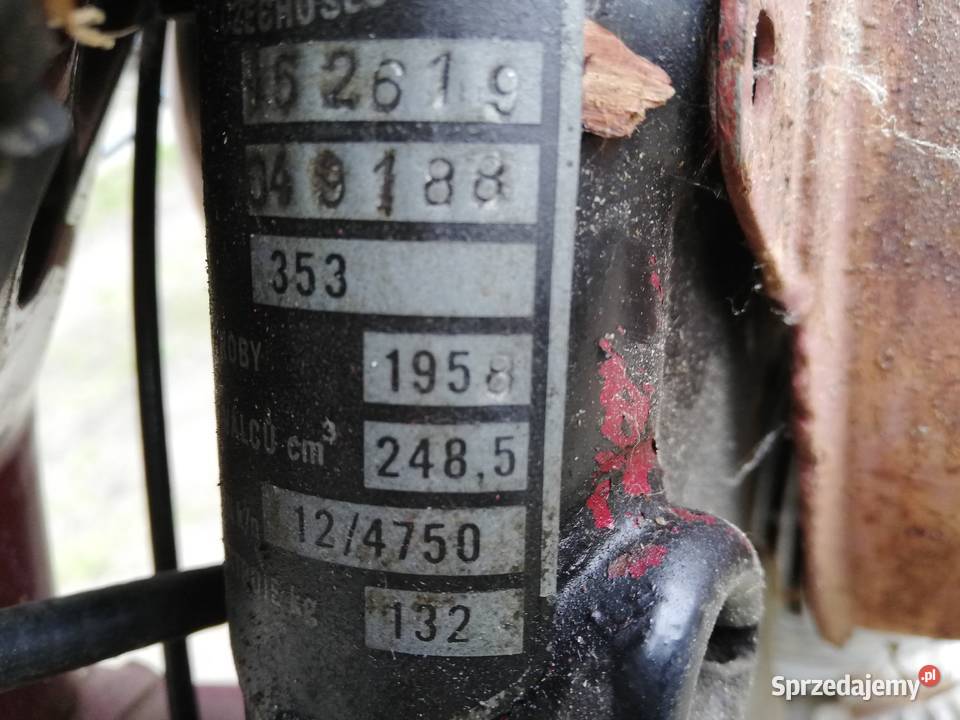Jawa 250 typ 353 58r wfm wsk shl 250cm3 pomorskie Czersk sprzedam