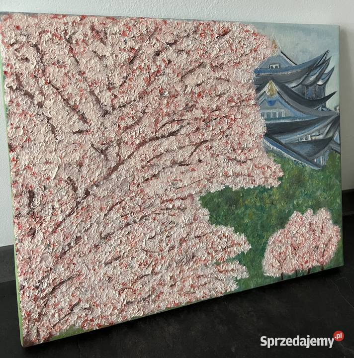 Obraz olejny 30x24 Japoński ogród