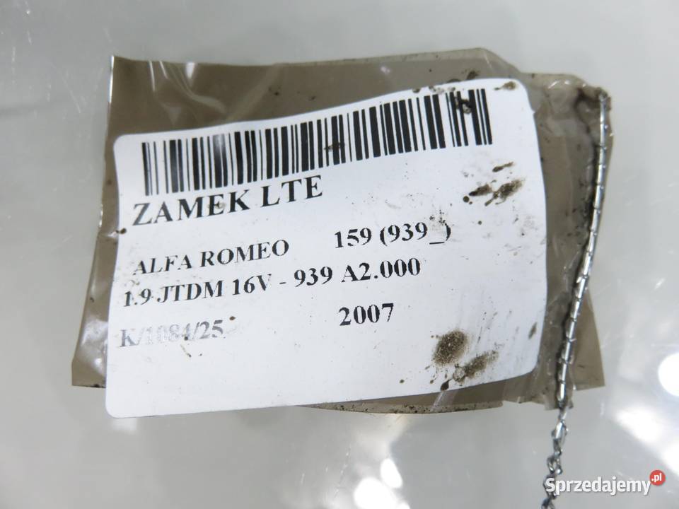 ZAMEK LEWY TYLNY ALFA ROMEO 159 939 małopolskie sprzedam
