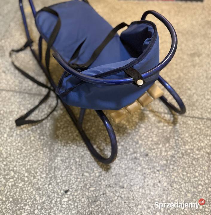 Sanki metalowodrewniane z poduszką siedziskiem Pozostałe Rowerki i pojazdy