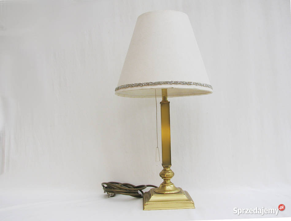 Lampka nocna mosiądz Kolumna Szczecinek sprzedam