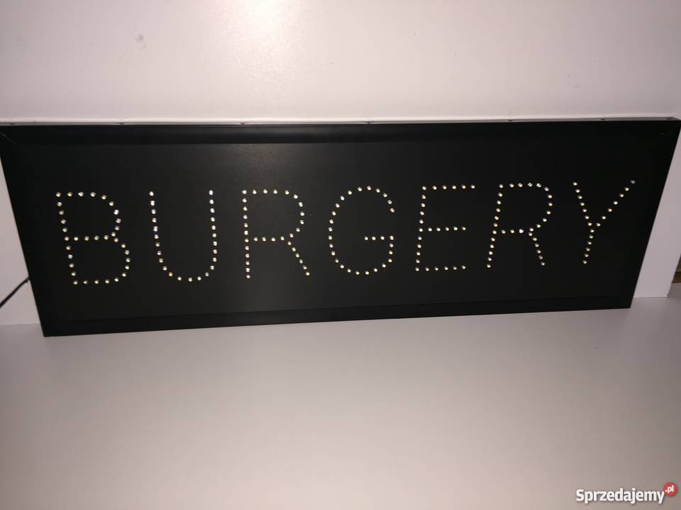 BURGERY reklama LED 90x30 NOWA Producent Pomiechówek