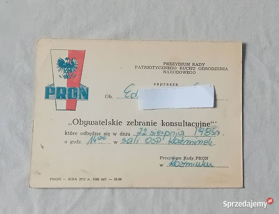 Zaproszenie na obywatelskie zebranie Koźminek