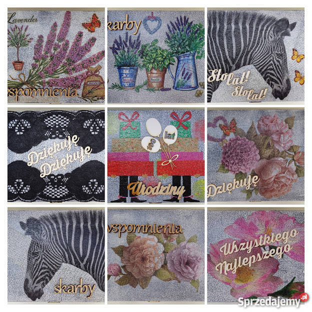 Drewniana ozdobna ZEBRA skrzyneczka na skarby Warszawa