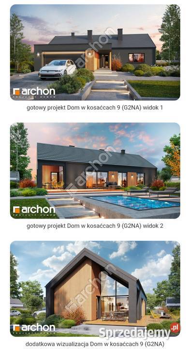 Sprzedam oryginalny projekt domu Dom w kosaćcach Marki