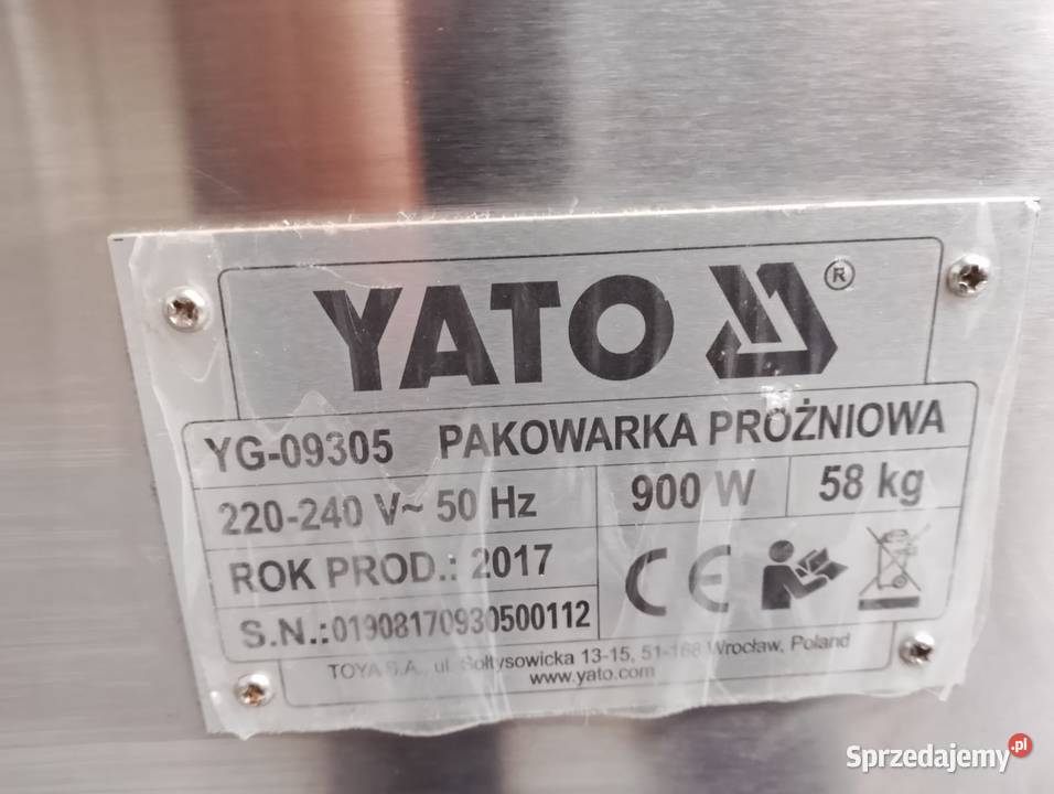 Pakowarka próżniowa komorowa Yato YG09305 Wrocław