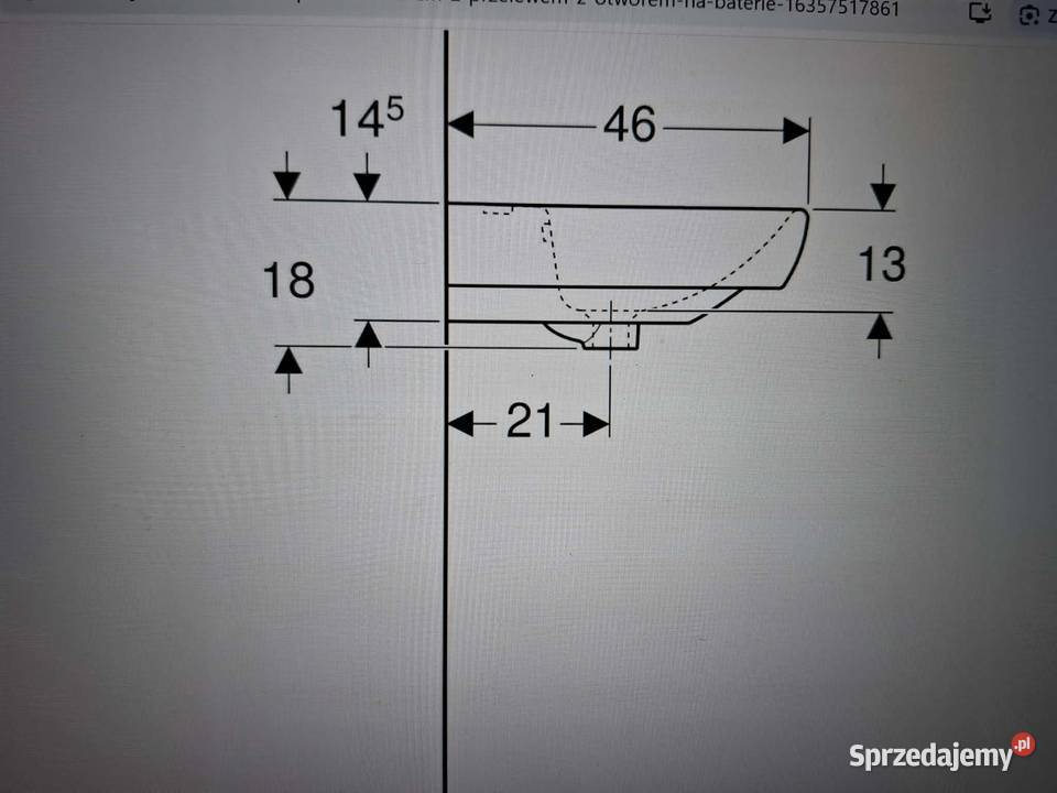SPRZEDAM NOWĄ UMYWALKĘ GEBERIT 60 X 46