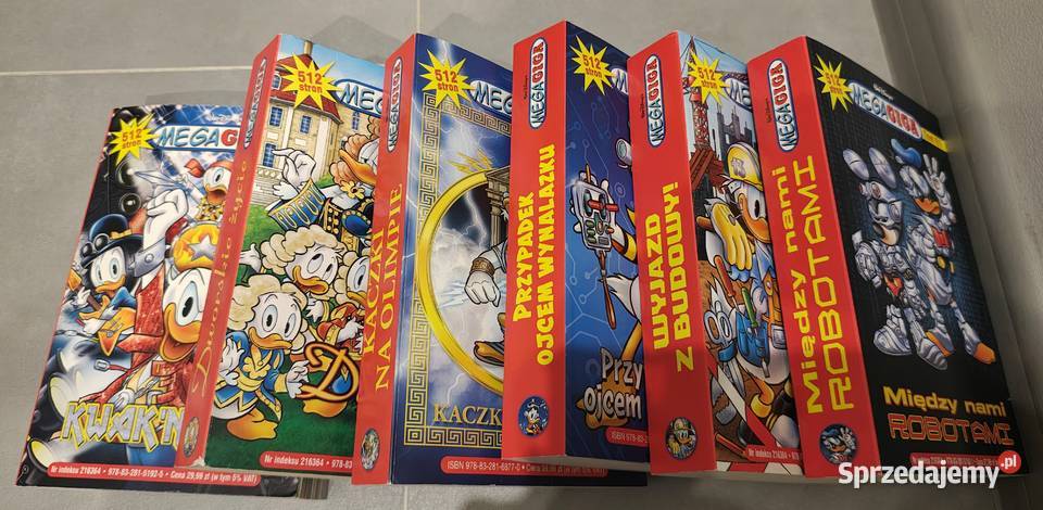 Zestaw 6 książek Kaczora Donalda Komiksy Kultura i Rozrywka Toruń
