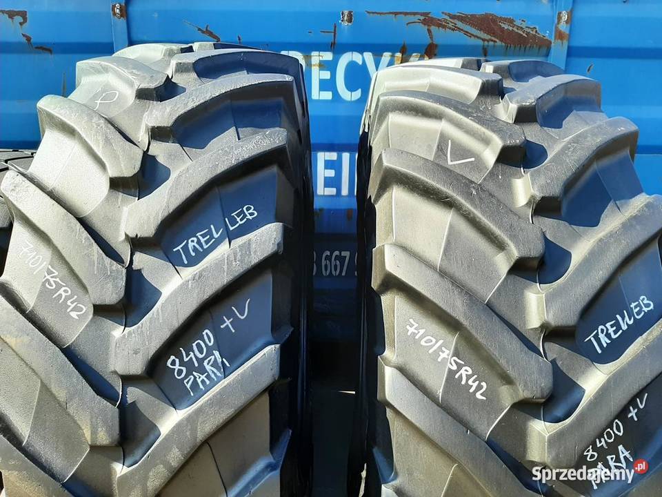 2x Opona używana rolnicza 71075R42 TRELLEBORG