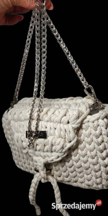 Torebka damska ręcznie wykonana ze sznurka Krzywaczka