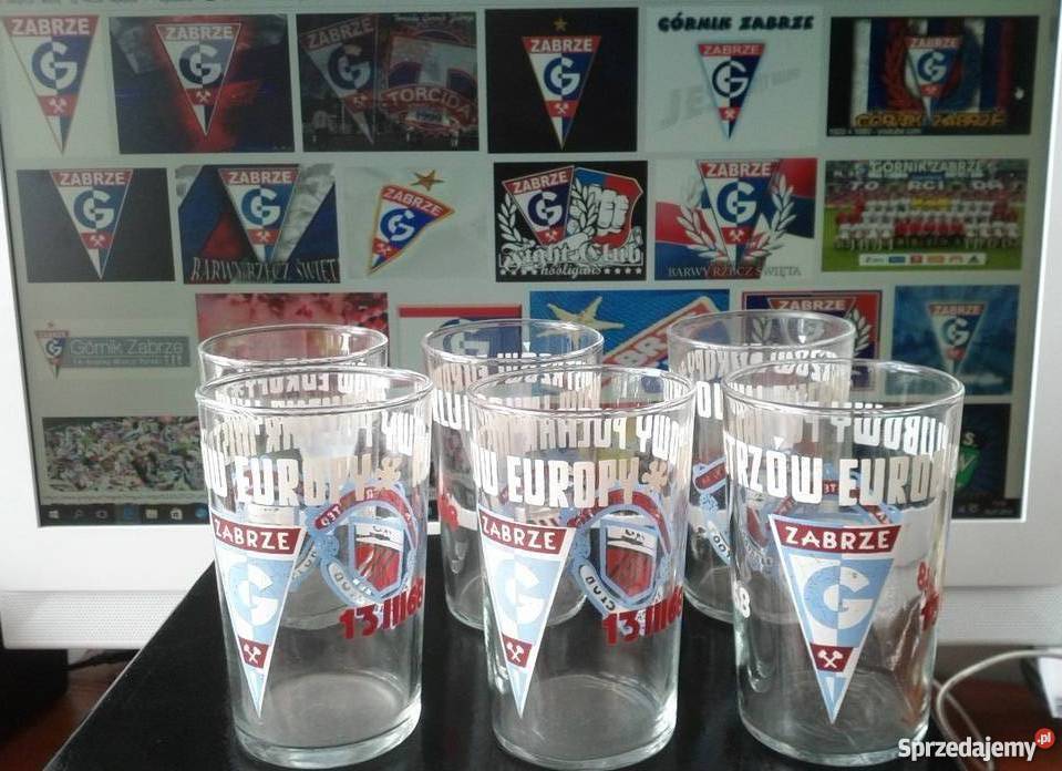 Kolekcja szklanek Górnik ZabrzeManchester United śląskie Sosnowiec