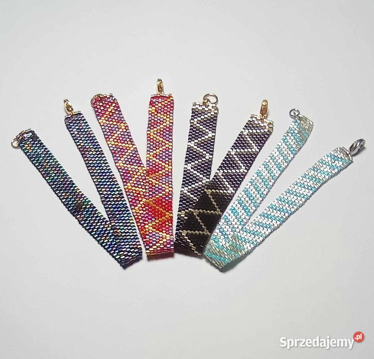 BRANSOLETKA KORALIKOWA SREBRNOBŁĘKITNA