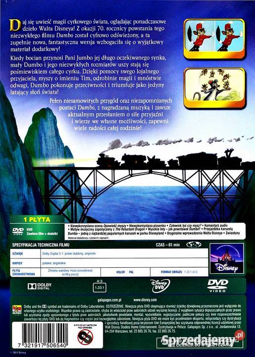 DUMBO ZACZAROWANA KOLEKCJA DISNEY Kalisz