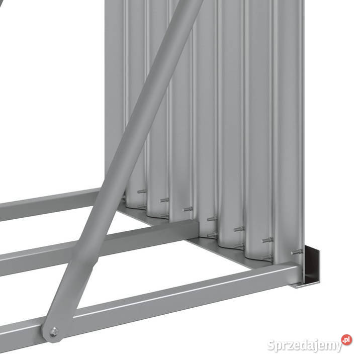 Stojak na drewno srebrny 180x45x100 stal mazowieckie Warszawa