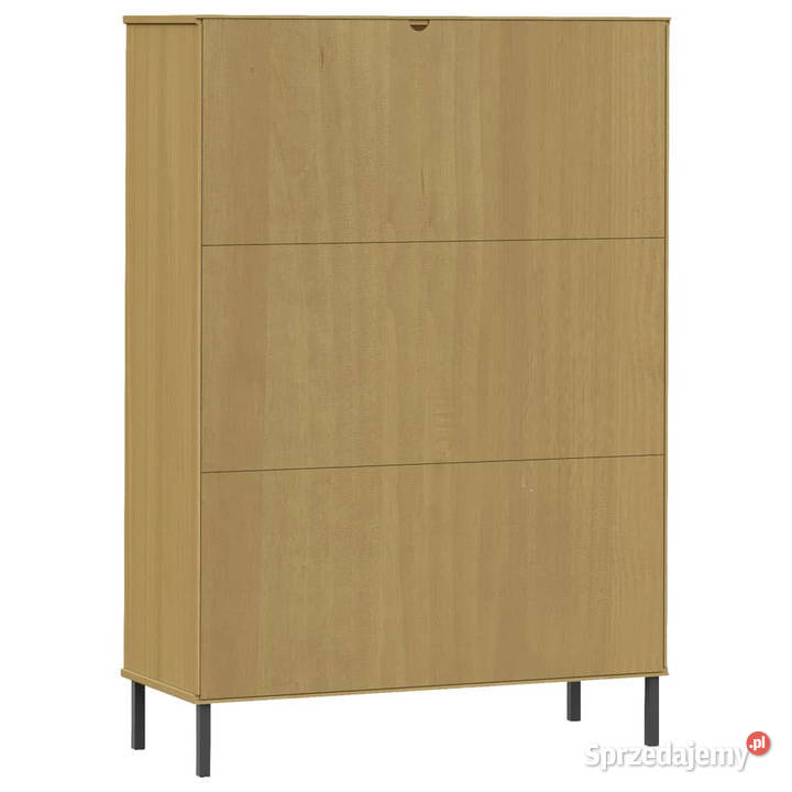 Regał OSLO metalowe nóżki brązowy 90x35x1285 mazowieckie Warszawa