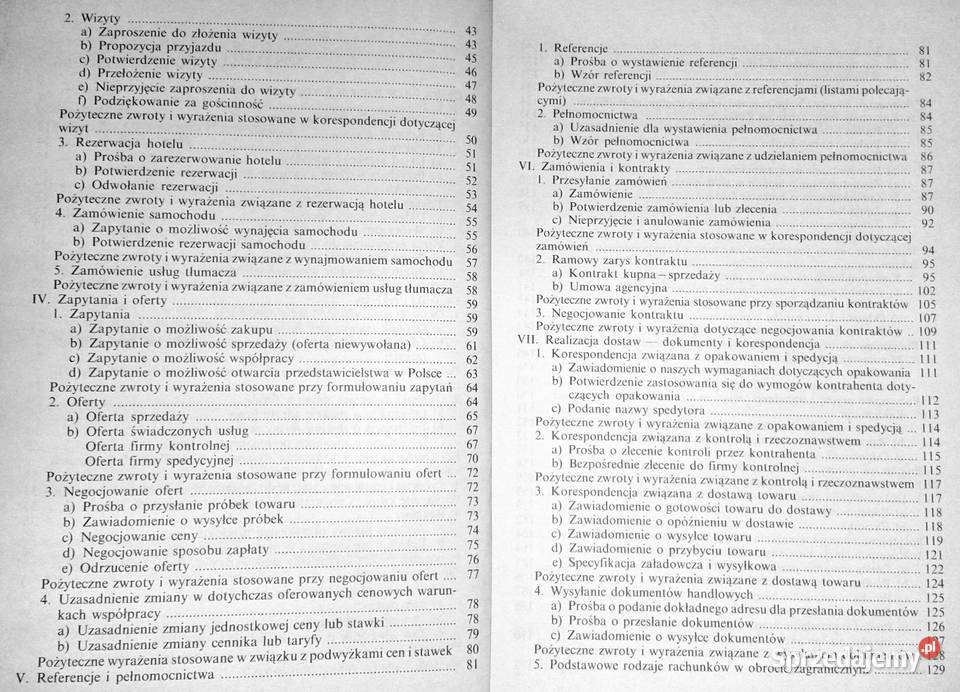 Le francais commercial Wzory francuskich listów sprzedam