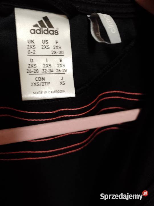 2XS ADIDAS Czarne rozsuwana bluza sportowa