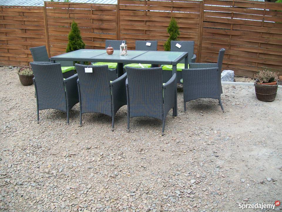 81 zestaw meble ogrodowe technorattan fotel Bosutów sprzedam