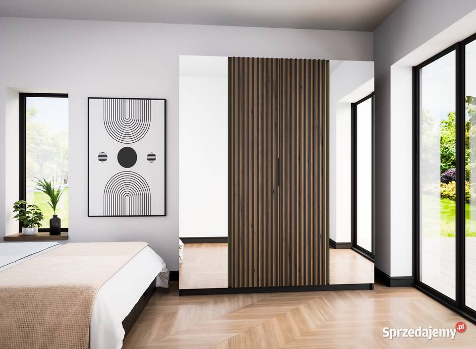 wysoka szafa 239 szerokość 200 LAMELE LUSTRO Poznań