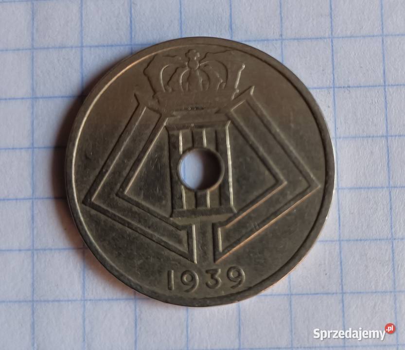 25 CENTIMES 25 CENTYMÓW 1939 BELGIA BELGIQUE Piszczac