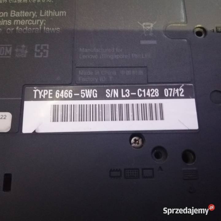 Lenovo T61 IBM/Lenovo kujawsko-pomorskie Bydgoszcz