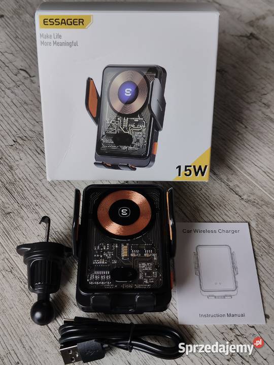 Uchwyt samochodowy na telefon ładowarka Lipsk sprzedam