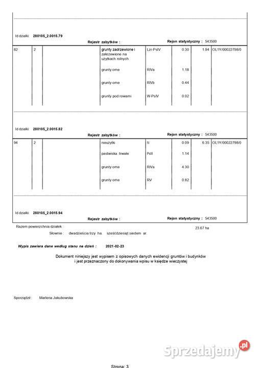 ziemia rolna 36ha Grotowo gm Górowo Iławeckie Grunty i działki warmińsko-mazurskie