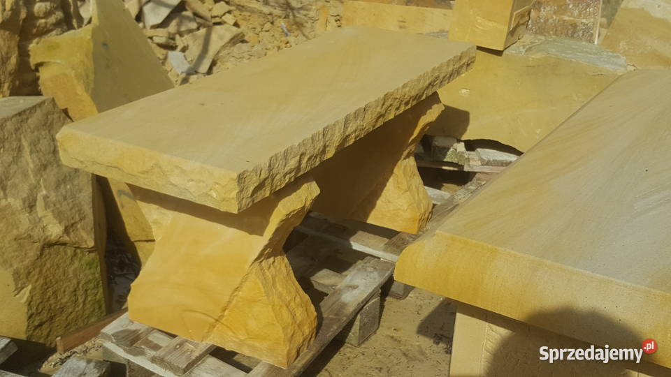 ŁAWKI Z PIASKOWCA naturalnego naturalny kamień dolnośląskie Kamienna Góra