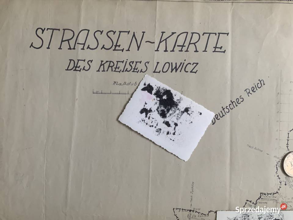 Łowicz Kiernozia Bielawy MAPA drogowa powiatu