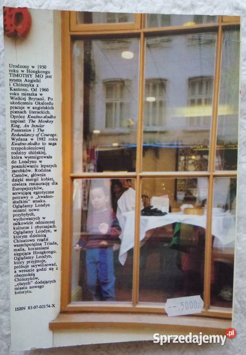 Kwaśnosłodko Timothy Mo mazowieckie Warszawa sprzedam