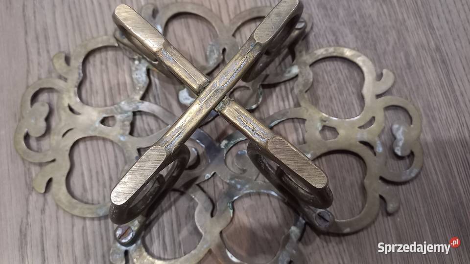 Podstawka mosiężna pod garnek żelazko Jabłka 681 zachodniopomorskie Gawroniec