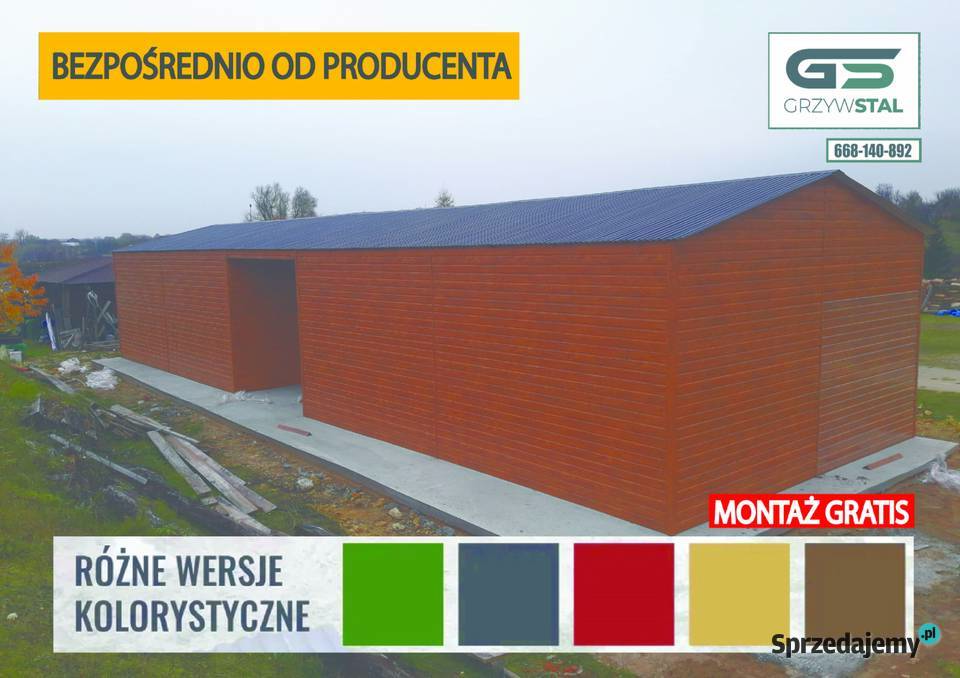 Garaż 12x6 ZŁOTY DĄB Magazyn ROLNICZY WIATA Hala Kraśnik