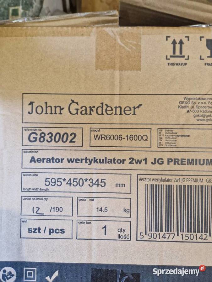 Aerator wertykulator 2w1 JG PREMIUM G83002 John