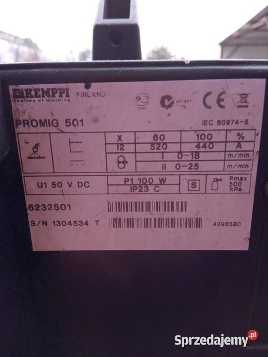 Spawarka KEMPPI ProMig 530 źródło ProEvolution Szemud