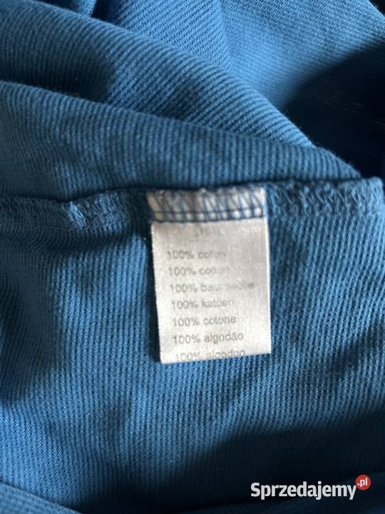 Męski T shirt LACOSTE L niebieski OKAZJA Zamość