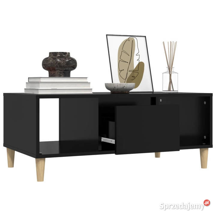 Stolik kawowy czarny 90x50x365 materiał Warszawa sprzedam