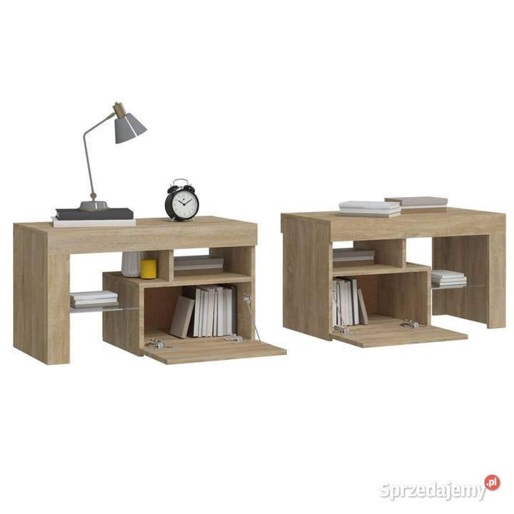 Szafki z oświetleniem LED 2 dąb sonoma 70x365x40 Warszawa sprzedam